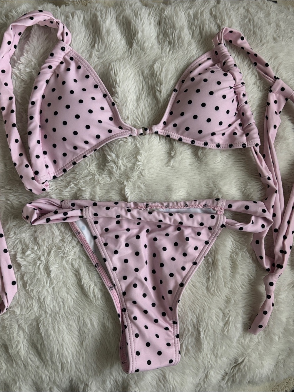 Pink Polka Dot Bikini Set